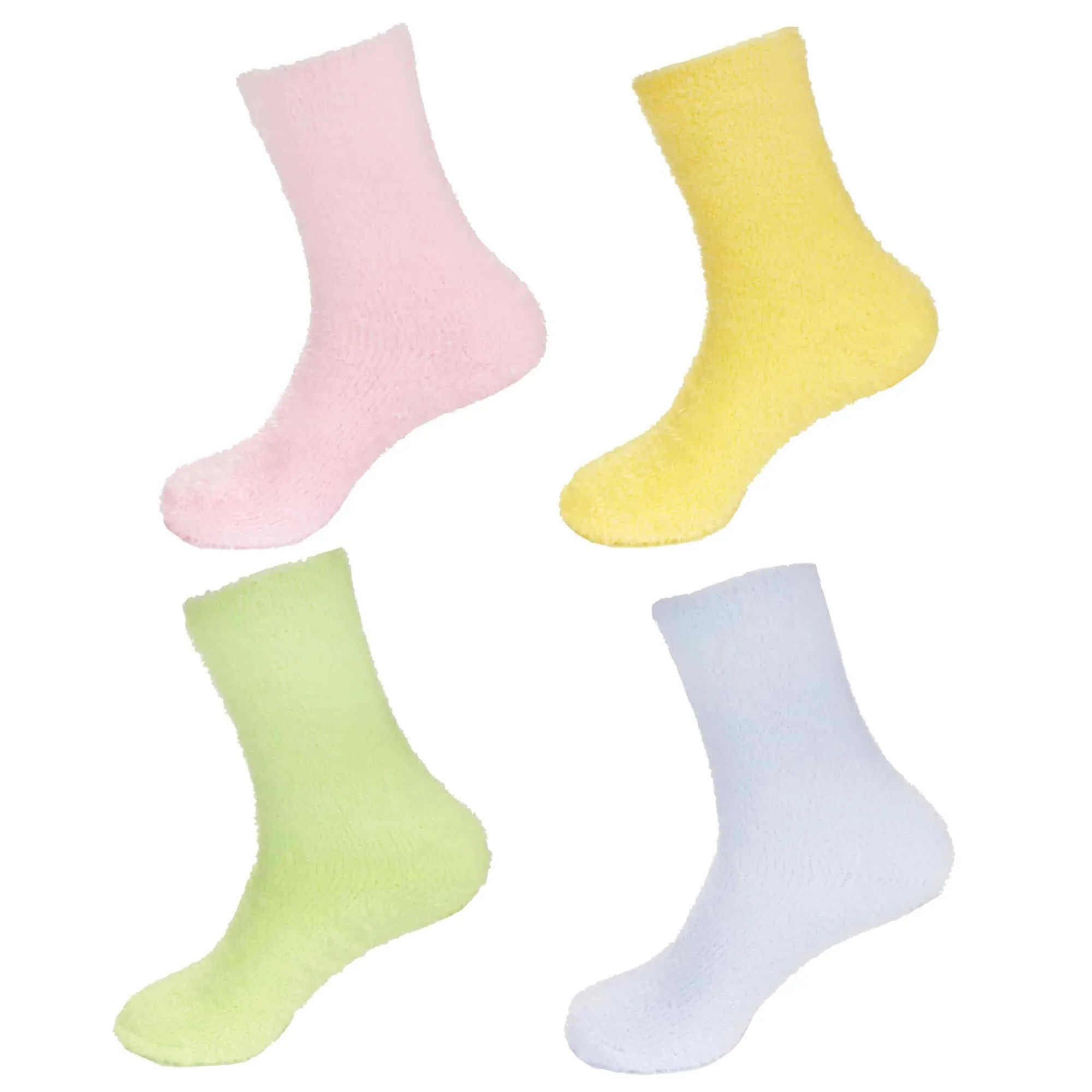 Women's Fuzzy Soft Pastel Colored Socks