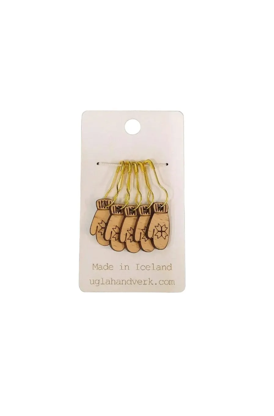 Wooden Stitch Markers - Icelandic Wool Mittens