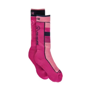 Wool Blend Ski Socks, 2 Pack: Sugar Pink